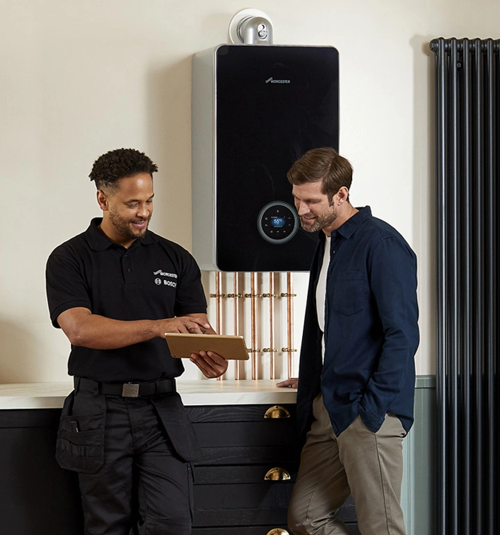 Boiler repair in progress